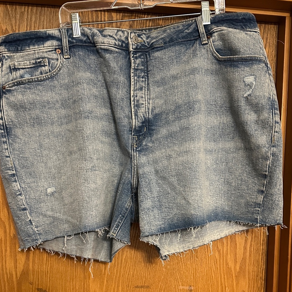 Old Navy Light Blue Distressed Jean Shorts